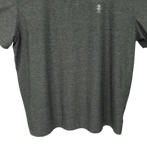 Izod Golf Stretch Polo Shirt Mens XXL Performance Lightweight Gray Short Sleeve - Picture 8 of 16